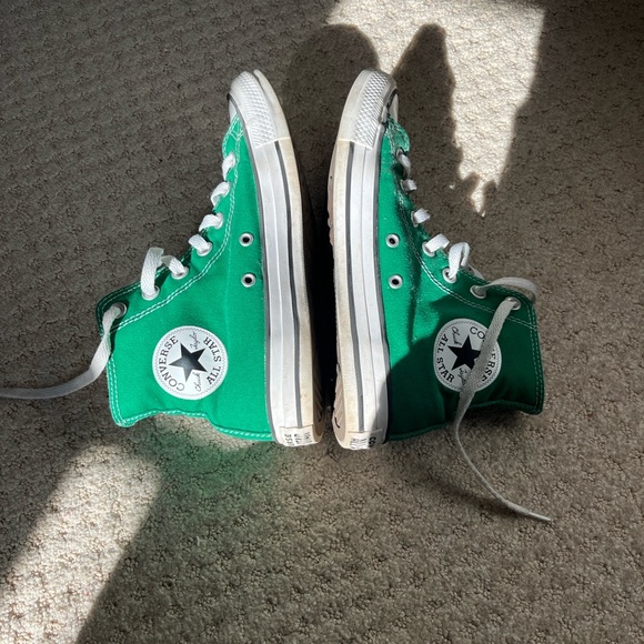 Converse Green High-Tops Hardly Worn Women’s 8 Men’s 6 EUR 39 - Picture 5 of 5